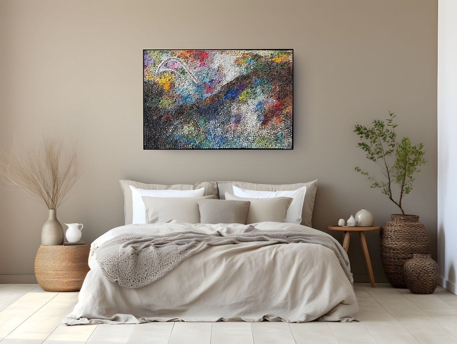 Rendering of Turbulence hung above a bed